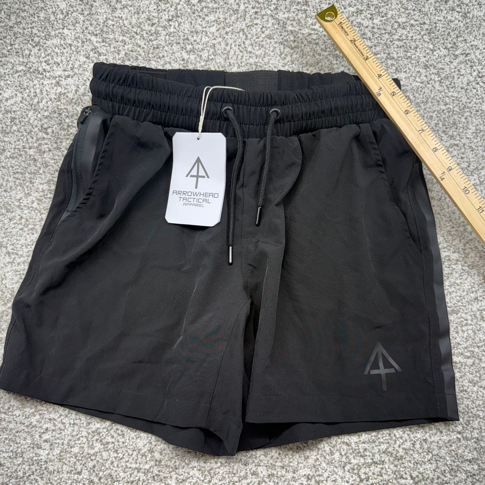 NWT Mens Arrowhead Tactical Apparel Black Carrier Training Shorts 5" Inseam Sz S